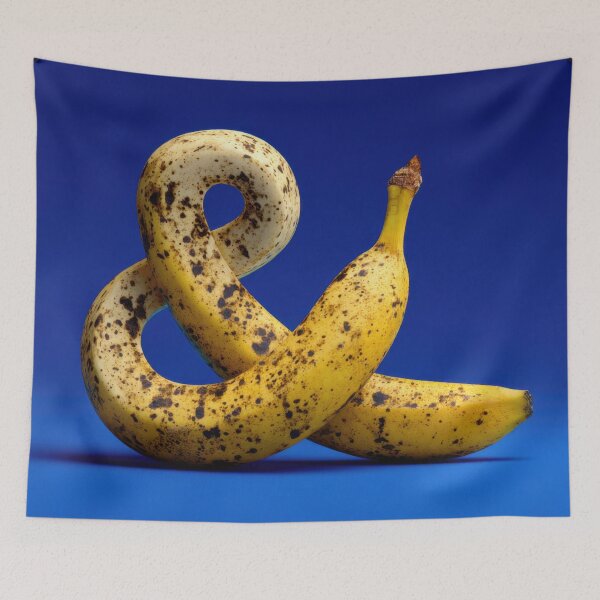 Item preview, Banana shape on blue designed and sold by anytka.