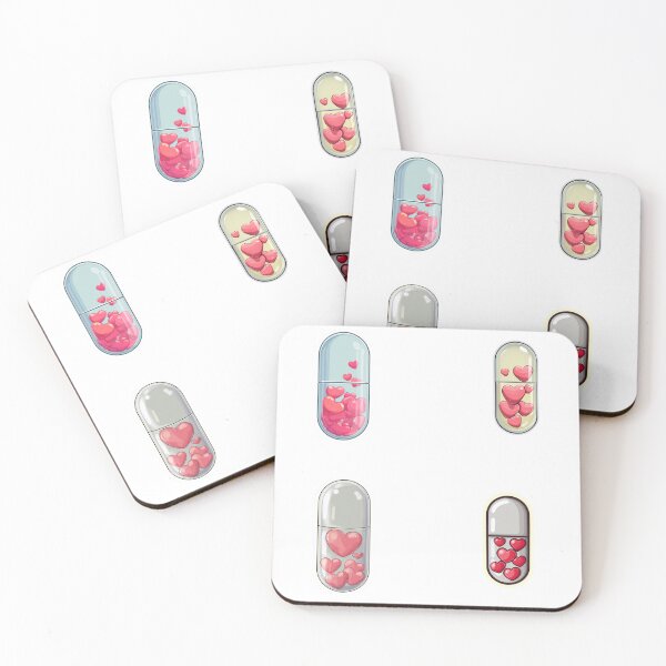 Item preview, Mini Heart pills sticker pack designed and sold by MendaciousMina.