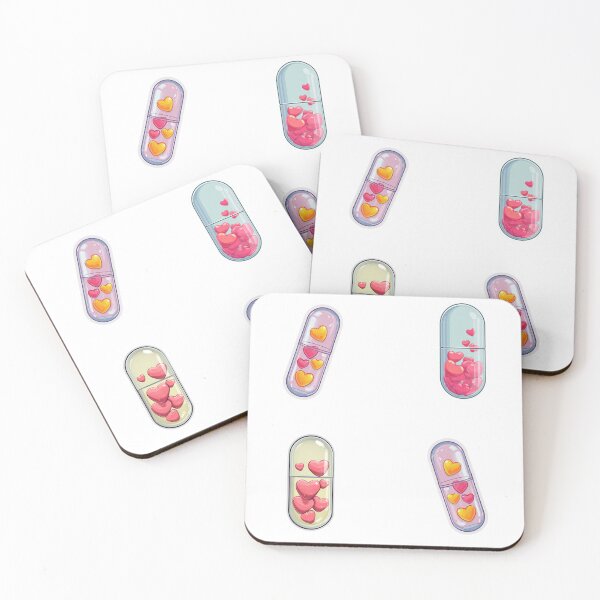 Item preview, Mini Heart pills sticker pack designed and sold by MendaciousMina.