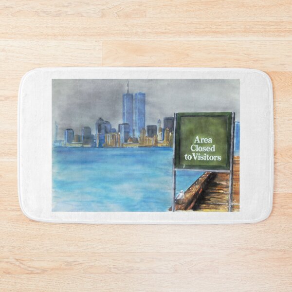 Item preview, Area Closed – Twin Towers and Manhattan Skyline designed and sold by A Migo Design.