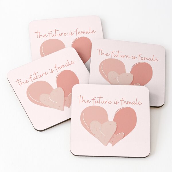 Item preview, The Future Is Female – Feminist Pink Heart Girl Power Aesthetic Design designed and sold by ABLAT-CREATIONS.