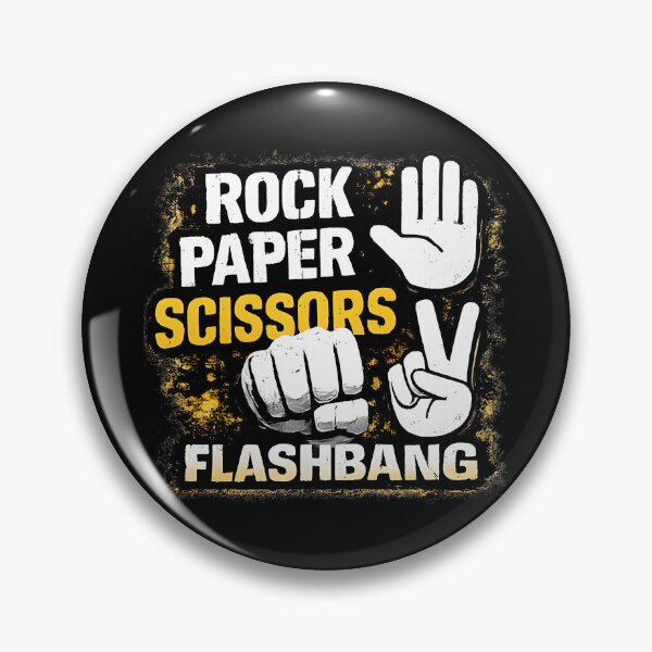 Item preview, Rock Paper Scissors Flashbang – Gamer Humor FPS Meme Design designed and sold by OlizaPrint.