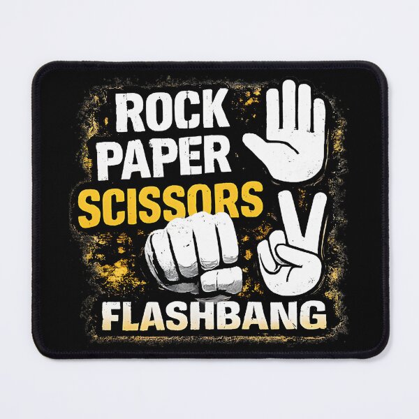 Item preview, Rock Paper Scissors Flashbang – Gamer Humor FPS Meme Design designed and sold by OlizaPrint.