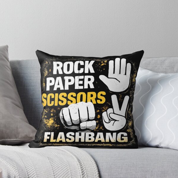 Item preview, Rock Paper Scissors Flashbang – Gamer Humor FPS Meme Design designed and sold by OlizaPrint.