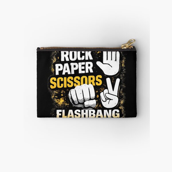 Item preview, Rock Paper Scissors Flashbang – Gamer Humor FPS Meme Design designed and sold by OlizaPrint.