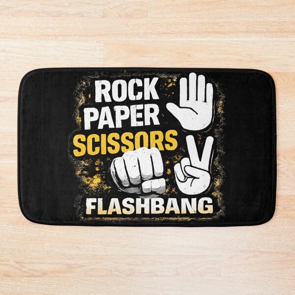 Item preview, Rock Paper Scissors Flashbang – Gamer Humor FPS Meme Design designed and sold by OlizaPrint.