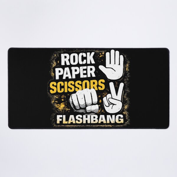 Item preview, Rock Paper Scissors Flashbang – Gamer Humor FPS Meme Design designed and sold by OlizaPrint.