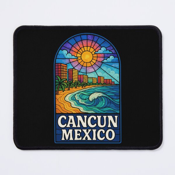 Item preview, Cancun Mexico Stained Glass Travel designed and sold by TomFrontierArt.