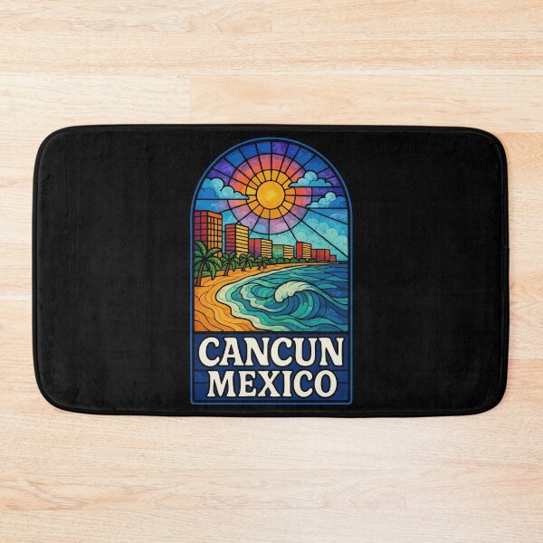Item preview, Cancun Mexico Stained Glass Travel designed and sold by TomFrontierArt.