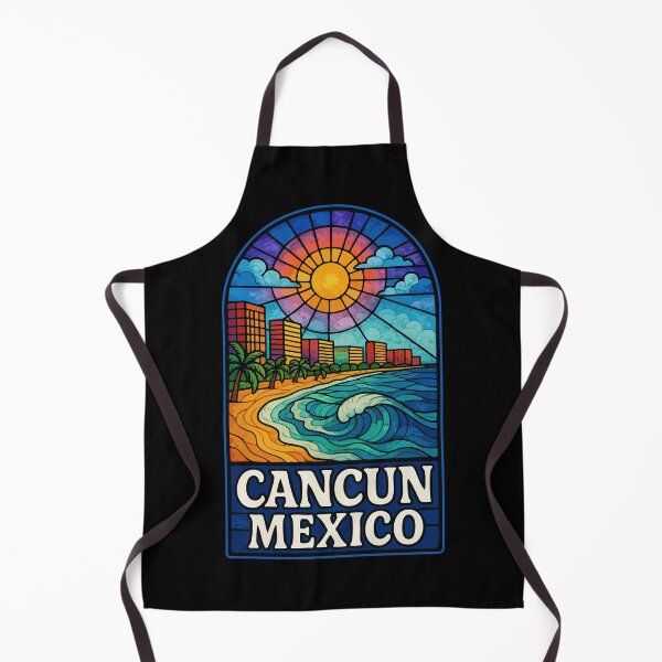 Item preview, Cancun Mexico Stained Glass Travel designed and sold by TomFrontierArt.