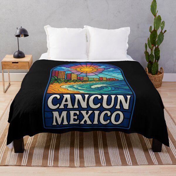 Item preview, Cancun Mexico Stained Glass Travel designed and sold by TomFrontierArt.
