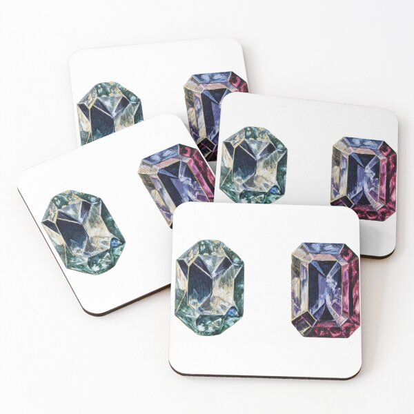 Item preview, Illustrated vintage gemstones sticker pack designed and sold by MendaciousMina.