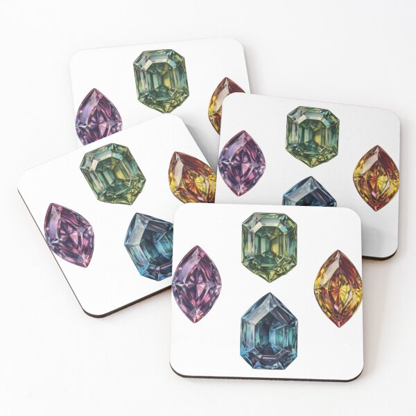 Item preview, Illustrated vintage gemstones sticker pack designed and sold by MendaciousMina.