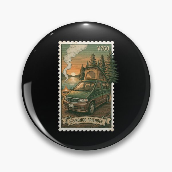 Item preview, Green Pop-Top Japanese Car Outdoor Stamp designed and sold by G350.