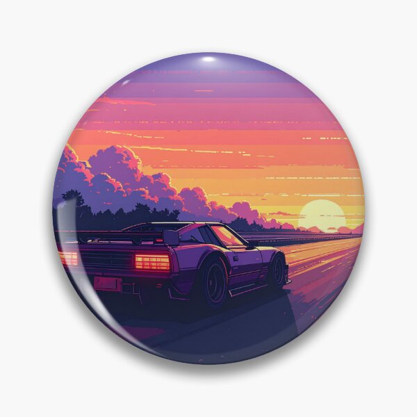Item preview, Sunset Pixel Racer – Retro 8-bit Arcade Highway designed and sold by MIXER'07.