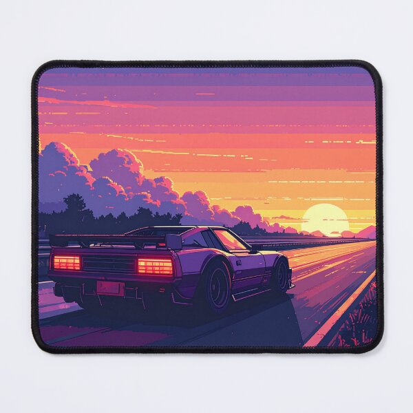 Item preview, Sunset Pixel Racer – Retro 8-bit Arcade Highway designed and sold by MIXER'07.