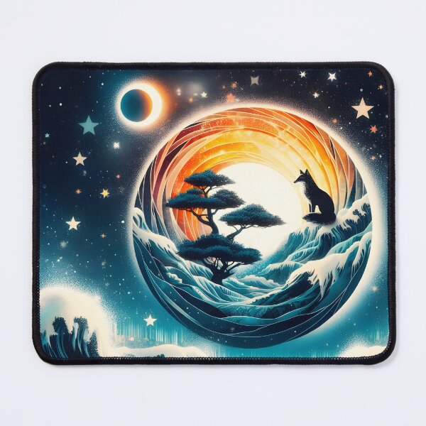 Item preview, Layered Northern Lights Fox, Ai Generated Art designed and sold by ACC .