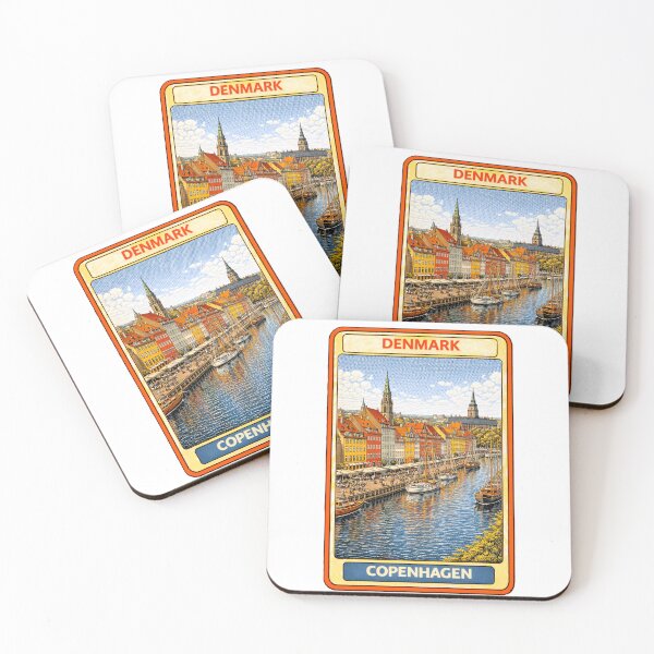 Item preview, Copenhagen Denmark Vintage Travel Poster Card designed and sold by CLOUTKULT.