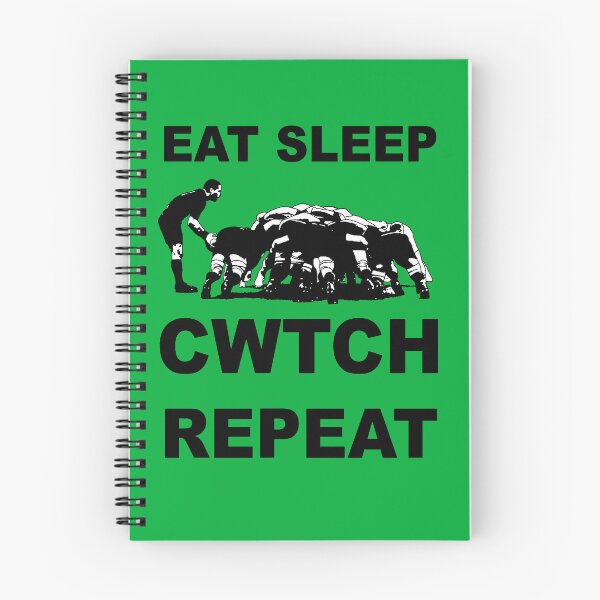Item preview, Eat Sleep Cwtch Repeat Welsh Rugby Humour designed and sold by taiche.