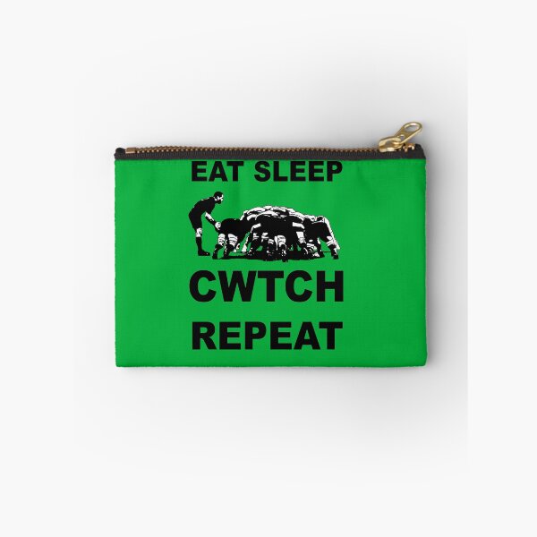 Item preview, Eat Sleep Cwtch Repeat Welsh Rugby Humour designed and sold by taiche.