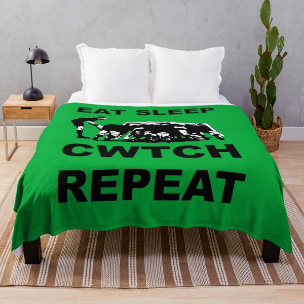 Item preview, Eat Sleep Cwtch Repeat Welsh Rugby Humour designed and sold by taiche.