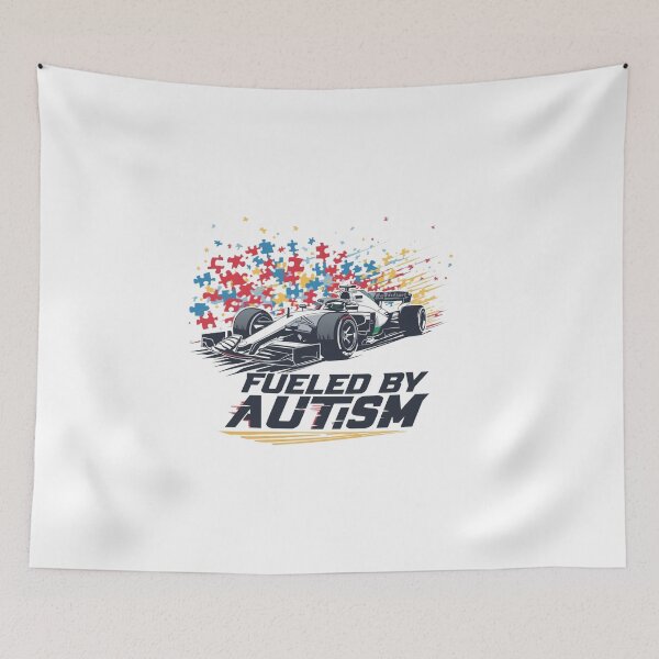 Item preview, Autism Race Car Shirt | Fueled By Autism Puzzle Smoke designed and sold by MotivAura.