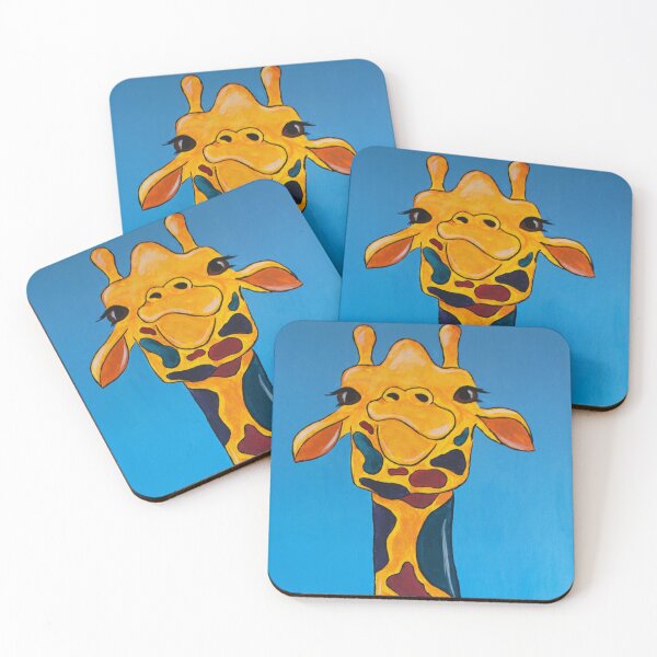 Item preview, Colourful giraffe painting  designed and sold by lilyrosejessicaarts.