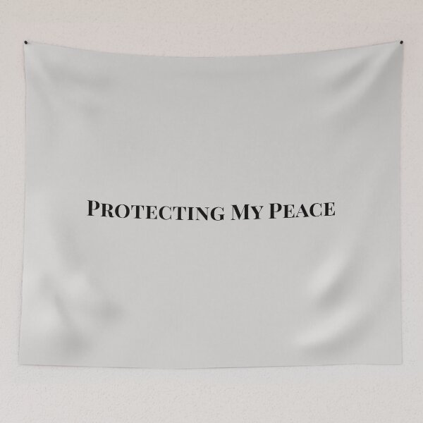Item preview, Protecting My Peace – Bold Black Minimal Typography designed and sold by alaa9898.