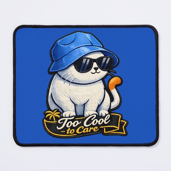 Item preview, Too Cool To Care Cat Patch designed and sold by Mastermind-Art.