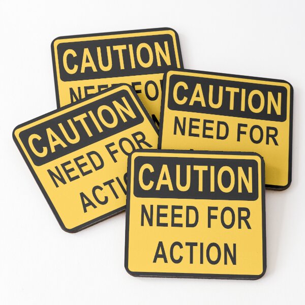 Item preview, Caution Need for Action – Motivational Warning Sign for Adventure Seekers & Action Lovers designed and sold by WordPlayStudio.