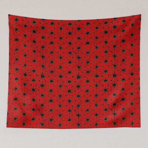 Item preview, Hokusai Asanoha Pattern: Crimson Red Japanese Geometry designed and sold by HIKARIMi.