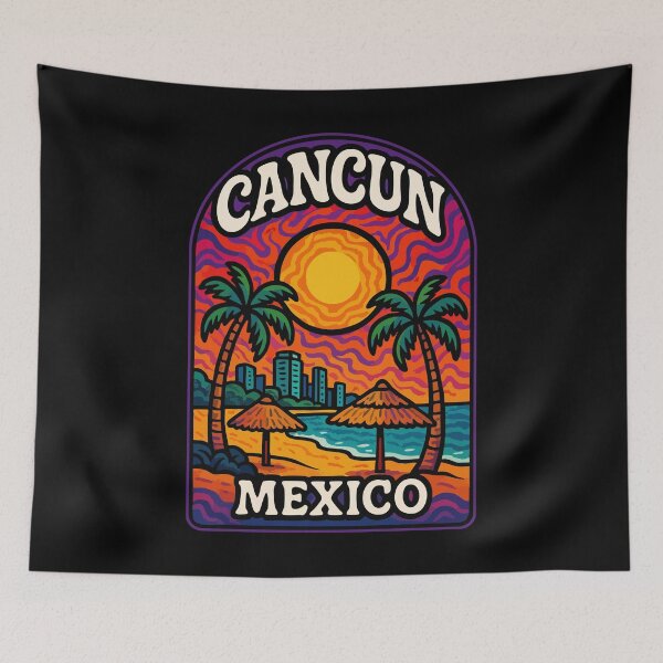 Item preview, Cancun Mexico Trippy Art designed and sold by TomFrontierArt.