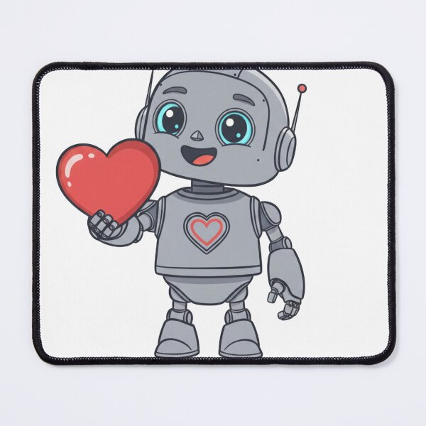 Item preview, Cute Robot Holding Heart Sticker designed and sold by Studioyasmin.
