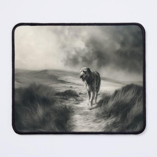 Item preview, A majestic Irish Wolfhound walking along a windswept moor, Dogs in Motion designed and sold by CDC40.