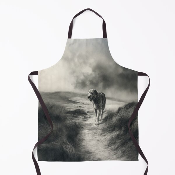Item preview, A majestic Irish Wolfhound walking along a windswept moor, Dogs in Motion designed and sold by CDC40.