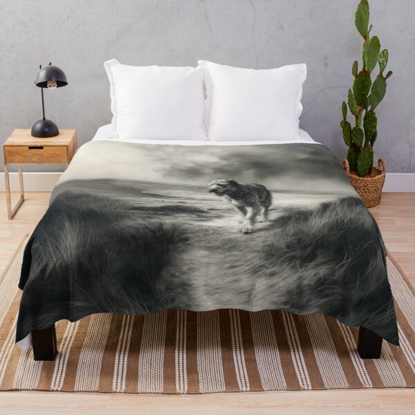 Item preview, A majestic Irish Wolfhound walking along a windswept moor, Dogs in Motion designed and sold by CDC40.