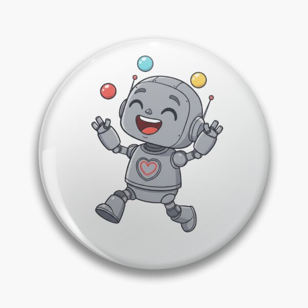 Item preview, Happy Cute Robot Sticker designed and sold by Studioyasmin.