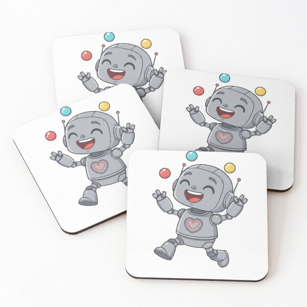 Item preview, Happy Cute Robot Sticker designed and sold by Studioyasmin.