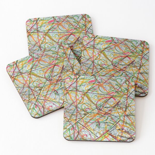 Item preview, Neon Tangle - Vibrant Abstract Geometry designed and sold by spiralmindart.