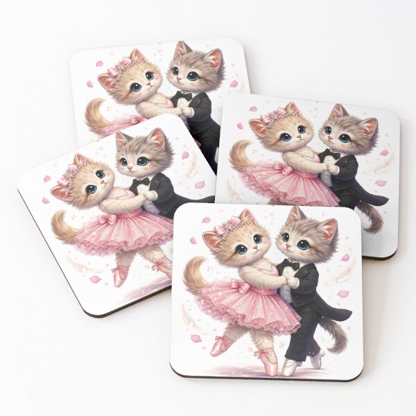 Item preview, Ballet Love -Adorable Ballerina Cat Couple. designed and sold by Lylysun.