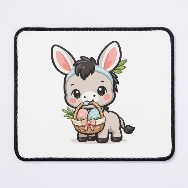 Item preview, Bunny Ears Easter Donkey | Cute Kawaii Spring Animal designed and sold by Hydravisions.