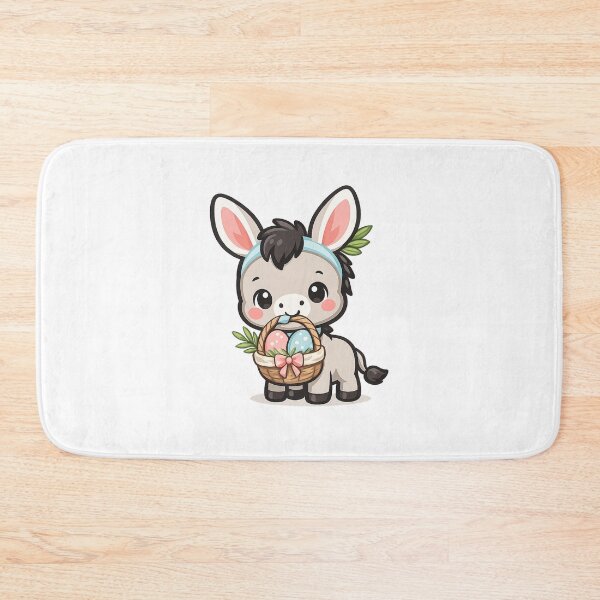 Item preview, Bunny Ears Easter Donkey | Cute Kawaii Spring Animal designed and sold by Hydravisions.