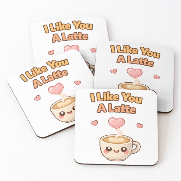 Item preview, I Like You A Latte Cute Coffee Love Design. designed and sold by The-T-In-Retro.