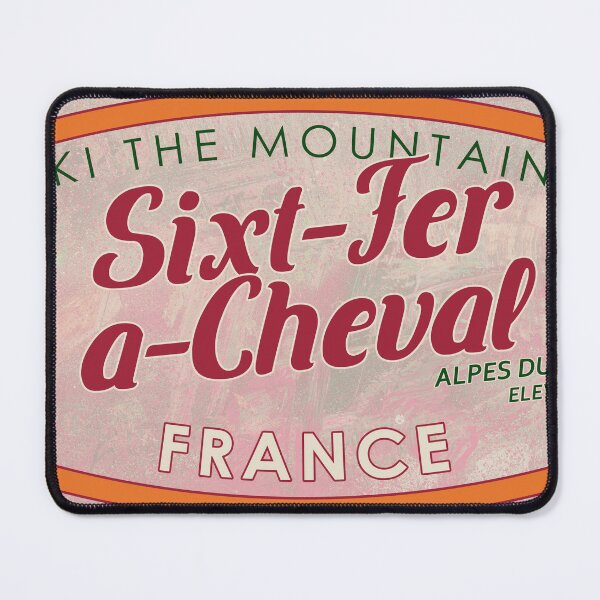 Item preview, Sixt-Fer-à-Cheval, France, Alpes du Nord, Ski, textured skiing badge designed and sold by Wanderful-roads.