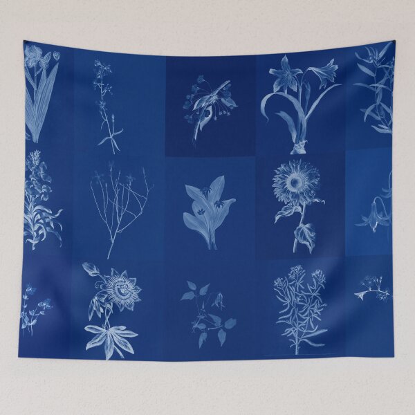 Item preview, Flower 'Cyanotype' designed and sold by HouseProudArt.
