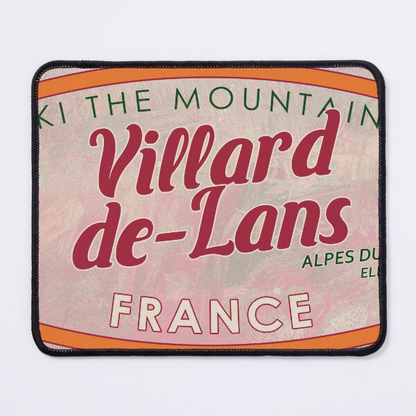 Item preview, Villard-de-Lans, France, Alpes du Nord, Ski, textured skiing badge designed and sold by Wanderful-roads.