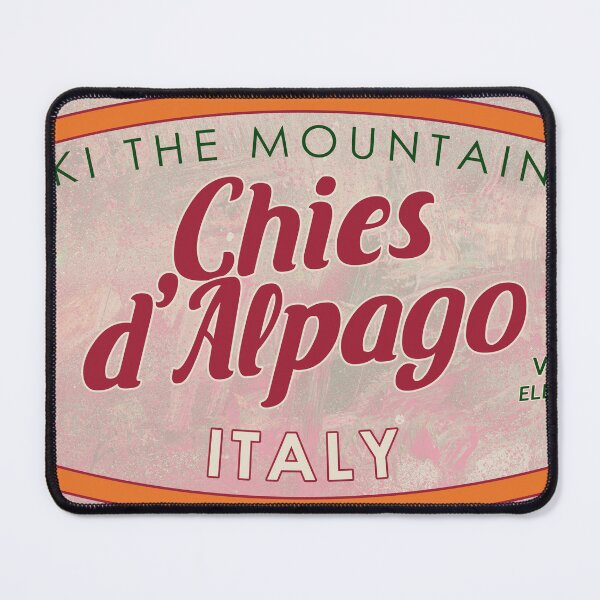 Item preview, Chies d'Alpago, Italy, Veneto, Ski, textured skiing badge designed and sold by Wanderful-roads.