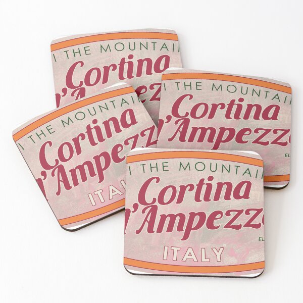 Item preview, Cortina d'Ampezzo, Italy, Veneto, Ski, textured skiing badge designed and sold by Wanderful-roads.