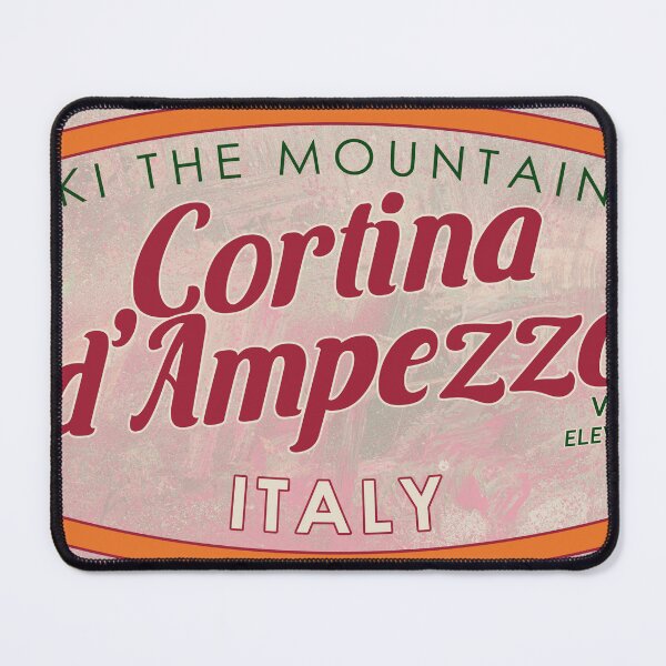 Item preview, Cortina d'Ampezzo, Italy, Veneto, Ski, textured skiing badge designed and sold by Wanderful-roads.
