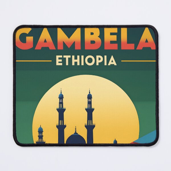 Item preview, Gambella Ethiopia Retro Vintage Travel Design designed and sold by TravelersGems.